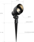 Lighting Living 6 12V Malibu LED Floodlight Low Voltage Landscape Lighting Outdoor Spotlight for Walls Trees Flags