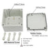 Zulkit Junction Box, IP67 Waterproof Dustproof ABS Plastic Electrical Project Enclosure, Grey 4.92 x 4.92 x 3.94 inch