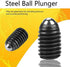 10pcs M8 Carbon Steel Ball Screws, Spring Plunger Set | Hexagonal Socket Ball Plunger M8 * 12 (M812) Screws