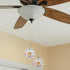 ccHuDE 2 Pcs Glass Crystal Ceiling Fan Pull Chains Decorative Pull Chain Extensions Replacement Light Pulls Strings