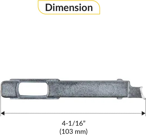Set, 4-1/16" Brixwell Die Cast Finger Latch Zinc Construction, Mill Finish, Length, Includes Left and Right Hand
