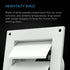 4 AC Infinity Wall Mount Duct Shutter, Outdoor Louver Gable Vent Hood for Home Attic Grow Tent HVAC Systems