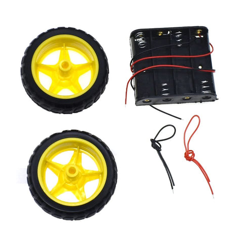 Reland Sung 2WD New Motor Smart Robot Car Chassis Kit Speed Encoder Battery Box Tracking Obstacle Avoidance Intelligent