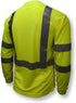 Radians ST21-3PGS-M Class 3 Max-Dri Moisture Wicking Mesh Long Sleeve Safety T-Shirt, Medium, Green