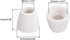 uxcell 100pcs Ceramic Electrical Insulator, 8mm Dia Tapered Porcelain Tube Beads, High Temperature Max 1000C