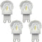 Lxcom Lighting G9 LED Bulb 2W Dimmable, Globe Crystal LED Light Bulbs, 20W Equivalent, Daylight White 6500K, 4 Pack.