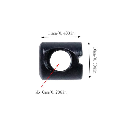 Pastlla 20 M6 M6x10mmx11mm Pcs Metric Black Barrel Nuts Cross Dowels Slotted Nuts Bed Crib Screws Hardware Replacement