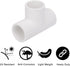 20 Pack 3 Way 1/2 Inch Tee PVC Fittings, 1/2inch SCH 40 Adapter for Water Supplies, DIY Garden Shelf