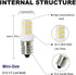 XRZT Bulbs 15W C7 E12 Bulbs Bulbs Bulb 6000K Non-Dimmable 5-Pack Salt Lamp Led Night Light Candelabra Light