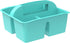 Storex Modern-Series Small Caddy, Multipurpose Classroom Organizer with Handle, Teal, 6-Pack (01061U06C)