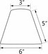 Aspen Creative 32038-2A, 3" 6" 5" Set 2 Empire Clip-On Chandelier Lamp Shade, Oatmeal, Top x Bottom x Slant Height
