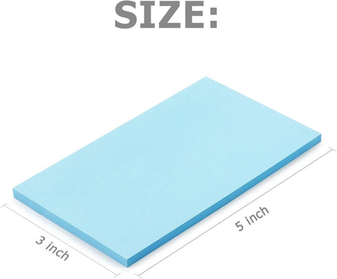 Sticky Notes 3x5 inch Bright Colors Self-Stick Pads 8 Pads/Pack 50 Sheets/Pad Total 400 Sheets by Winner Aura