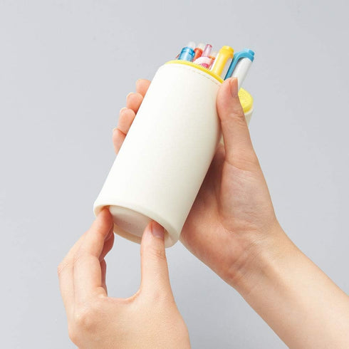 LIHITLAB PuniLabo Stand Up Pen Case - Stylish Pen Holder for Desk Organization