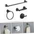 Bathroom Towel Rack Black Stainless Steel Combination Modern Freestanding Design for Efficient Bathroom Storage