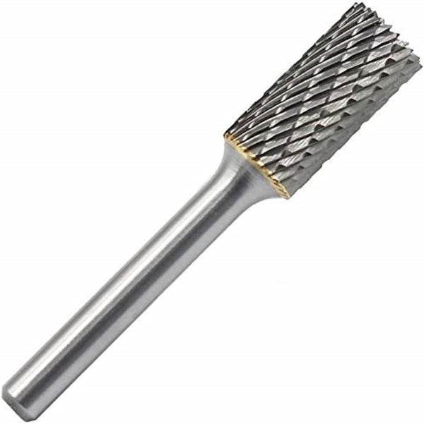 SB-5 Tungsten Carbide Burr, Cylinder Shape Double Cut Rotary Burrs File, 1/2'' Cutter Dia