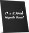 Fainne 1 Pcs 11 x 8.7 Inch Magnetic Bulletin Board with Easel Stand, Mini Black Magnet Display Board for Home School
