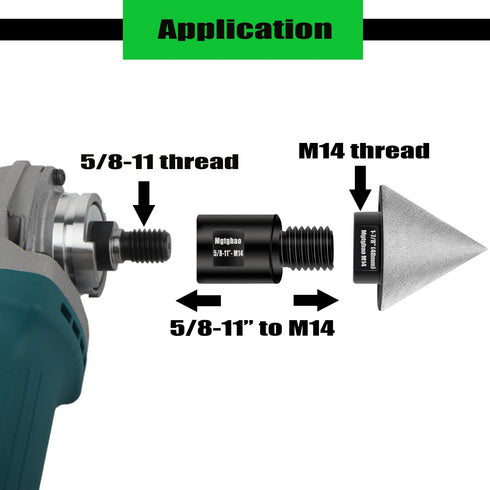 1pcs Angle Grinder Adapter, Diamond Core Bits Drill Grinder Cutter 5/8-11 Female to M14 Male