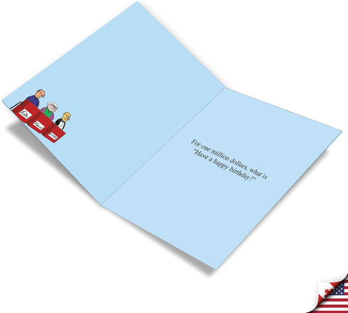 NobleWorks Extra Large Funny Birthday Greeting Card - 8.5 x 11 Inch with Envelope, Jumbo Bday Senior Jeopardy