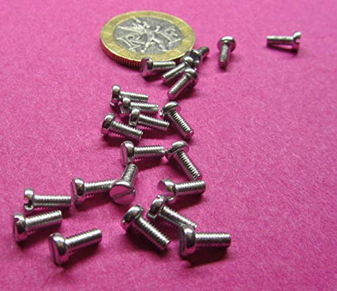 K-mac M2.5 .45 mm 6 mm 300 Zinc Plated Steel Cheese Head Slotted Machine Screws, Fully Threaded, x Thread Size x
