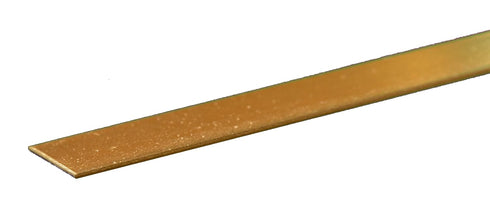 K&S 8236 Brass Strip, 0.025" Thick x 1/2" Wide x 12" Long, 1 Piece, Made in USA