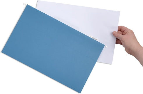 Blue Summit Legal Hanging File Folders, Legal Size, Blue, 25 Pack