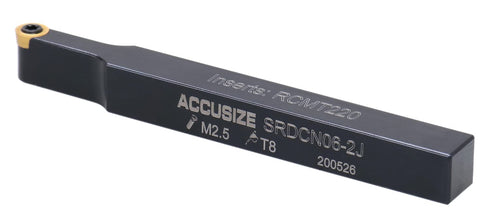 Accusize Industrial Tools 3/8 x 3-1/2 in SRDCN06-2J Indexable Toolholder for RCMT220 Inserts
