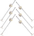 6pcs Bedside Cabinet Hinges Cabinet Door Support Hinges Furniture Hardware Replacement Parts