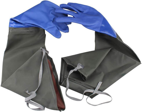 Long Rubber Drain Cleaning Gloves, Waterproof Elbow Length Insulated Gloves (27 Inch)