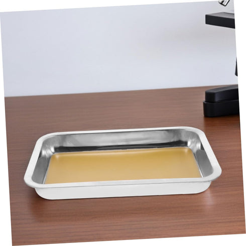 2pcs HANABASS Stainless Steel Dissection Kit Wax-Lined Tray Anatomical Specimen Tray for Science Education