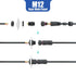 AOHUA M12 Waterproof Connector IP68 Outdoor Electrical Plug for 2 Or 3-pin Cables, Black