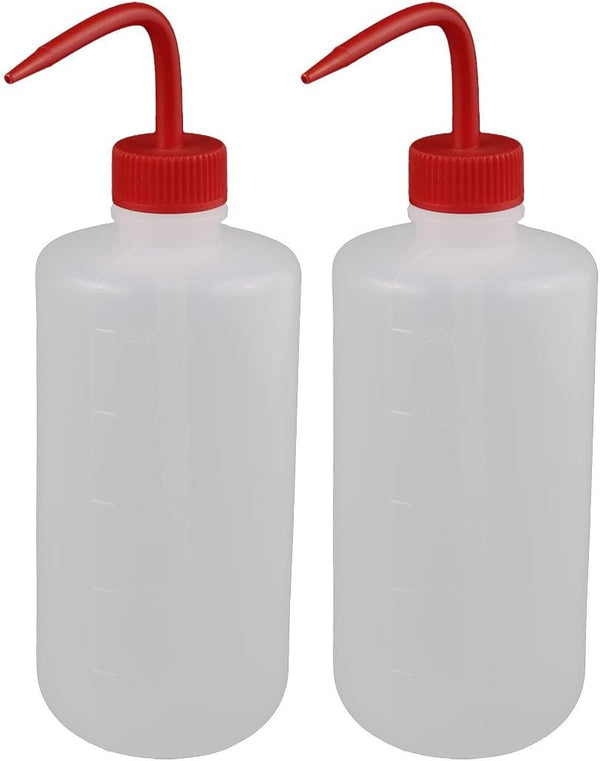 uxcell 2Pcs 500ml 2mm Dia Soft Plastic Sharp Beak Elbow Squeeze Bottle - Succulents Watering