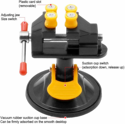 Universal Mini Table Bench Screw Clamp Engraving Table Vice 360 Rotatable Adjustable for Jewelry Watch