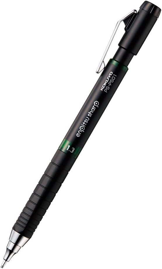 Kokuyo Enpitsu Sharp Type Mx Mechanical Pencil, Metal Grip, 1.3mm (PS-P501G-1P)