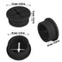 12 Pcs Cable Cord Grommet Silicone Cable Grommet 3/4" Wire Hole Cover Cable Management Wire Organizer Cable Pass Through Desk Grommet for Table, Computer Desk, Office, Home (Black)