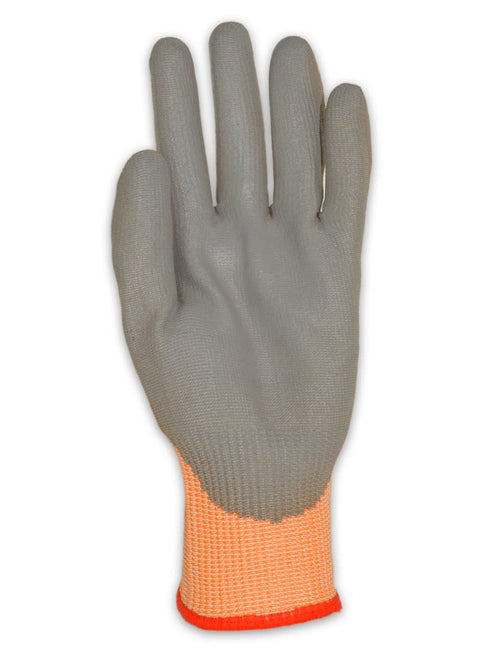 MAGID D-ROC 18-Gauge Cut-Resistant Gloves, Hi-Vis Orange, Size 9/L, 1 Pair, ANSI Level A3, DXG22