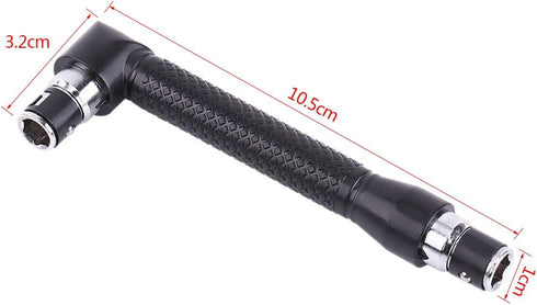 Ejoyous 1/4 Inch L Shape Hex Socket Wrench, Double End Wrench with Screwdriver Bits for Mechanic Repair Tool