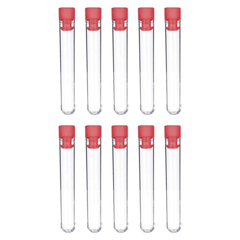 10 Pcs Test Tubes, Clear Plastic Test Tubes with Caps for Scientific Experiments, Kids Party Supplies
