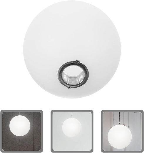 Luxshiny Milky White Metal Screw Globe Shade Replacement Lampshade for Ceiling Light Fixtures Wall Sconce Chandelier
