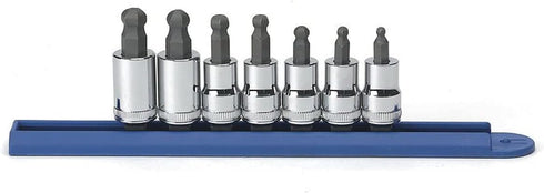 GEARWRENCH 7 Pc. 3/8" Drive Ball End Hex Bit Socket Set, Metric
