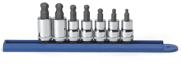 GEARWRENCH 7 Pc. 3/8" Drive Ball End Hex Bit Socket Set, Metric