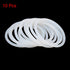 X AUTOHAUX Silicone O-Rings, 50mm OD 43mm ID 3.5mm Width VMQ Seal Gasket for Compressor Valves Pipe Repair, White, Pack of 10