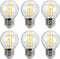 Bitlitshine 6-Pack G45 E26 LED Small Globe Bulbs 60Watt Equivalent, 2700K Warm White,