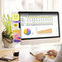 Office Desk Accessories, Computer Monitor Memo Board, Multifunction Sticky Note Holder - 2pcs