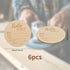 6PCS Hello World Wooden Birth Announcement Disc, Premium Birch Wood Round Plaque with Deep Etched Lettering, Newborn