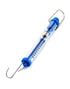QWORK Plastic Tubular Spring Scale - 5 Pack 1000g/10N Capacity, Grams & Newton Calibration, Zeroing Capability, Clear Plastic Body Spring Balance Hanging Tube
