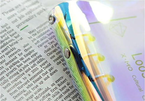 Index Tabs for A5/A6 6-Holes Cover Round Ring View Binder File Folder Loose Leaf Sheet Protectors (Laser Cover,