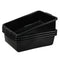 Leendines 24 Liters Commercial Plastic Meat Tub Bus Box, Black Bus Bin/Bus Totes