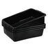 Leendines 24 Liters Commercial Plastic Meat Tub Bus Box, Black Bus Bin/Bus Totes