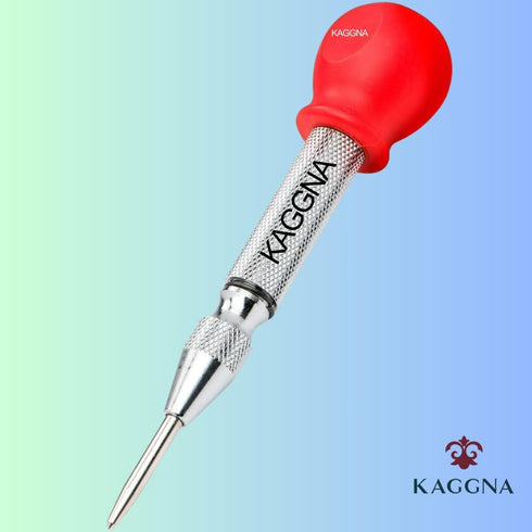 5-Inch Automatic Center Punch for Metal, Leather Punch, Adjustable Impact Spring Loaded Center Punch Tool, Spring Punch, Center Punch Spring Loaded, Auto Center Punch