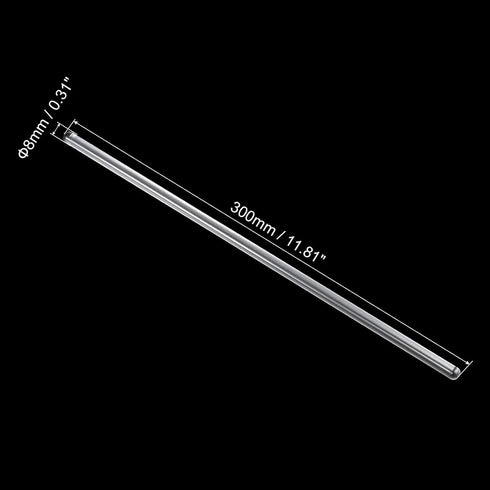 MECCANIXITY 3.3 Borosilicate Glass Stick 11.8" Length 8mm Dia Stir Rod Mixing Tools 8Pcs